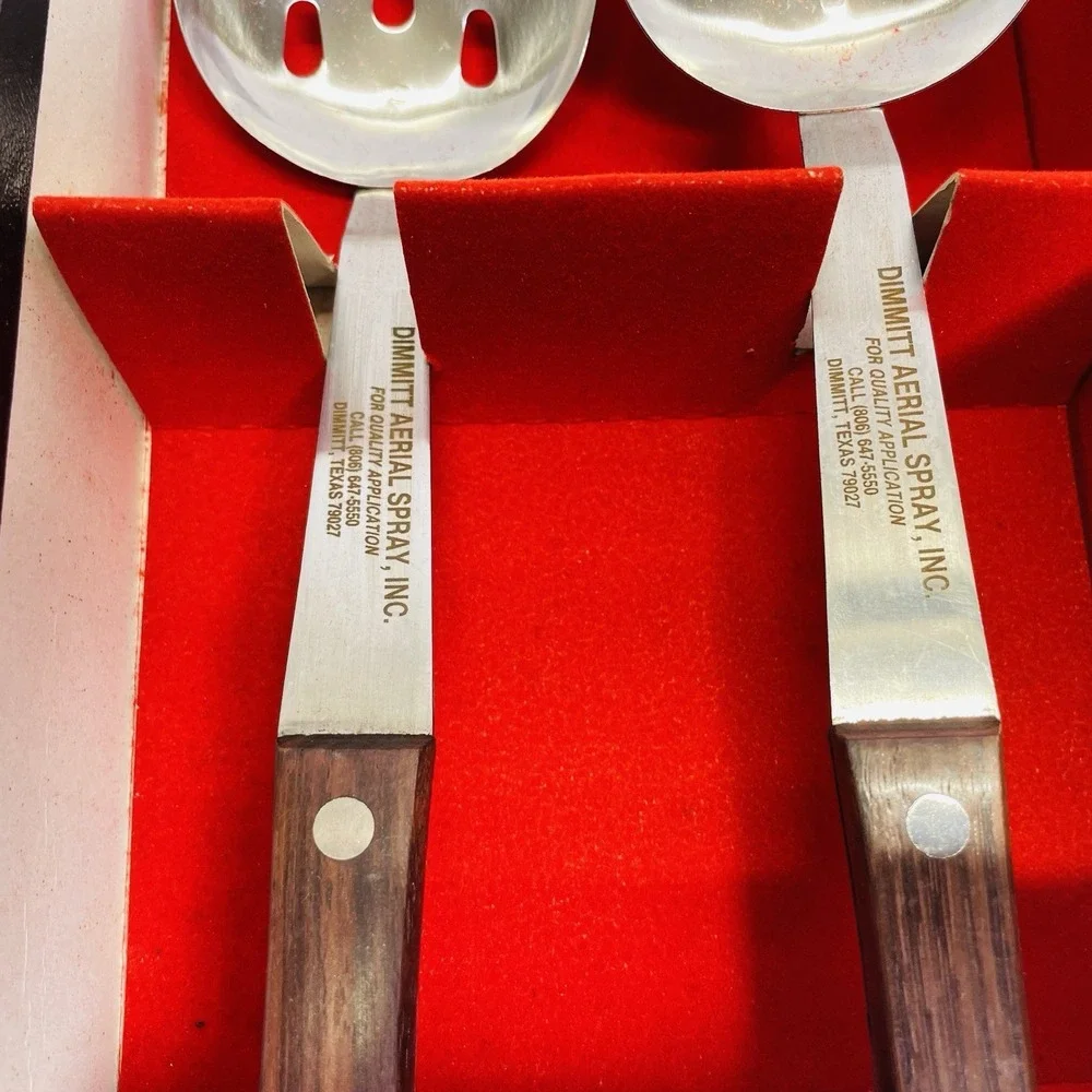 Vermco Stainless Steel Serving Set 2 Spoons Knife Fork Stainless‎ Japan Boxed